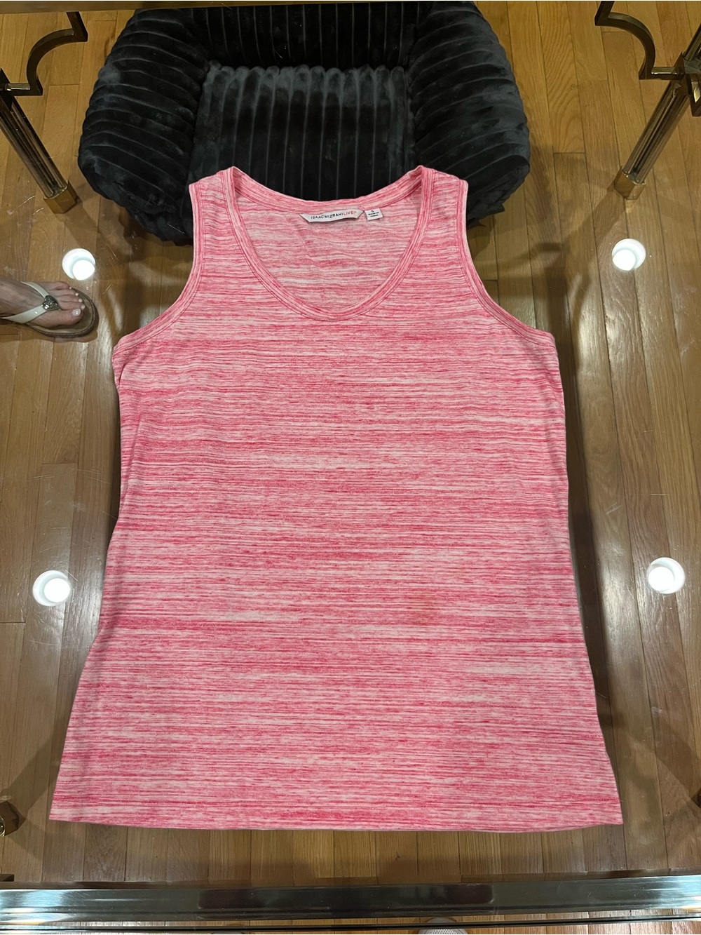 Classic Pink Heather Tank Top & Matching Cardigan - Women's Sleeveless Shirt